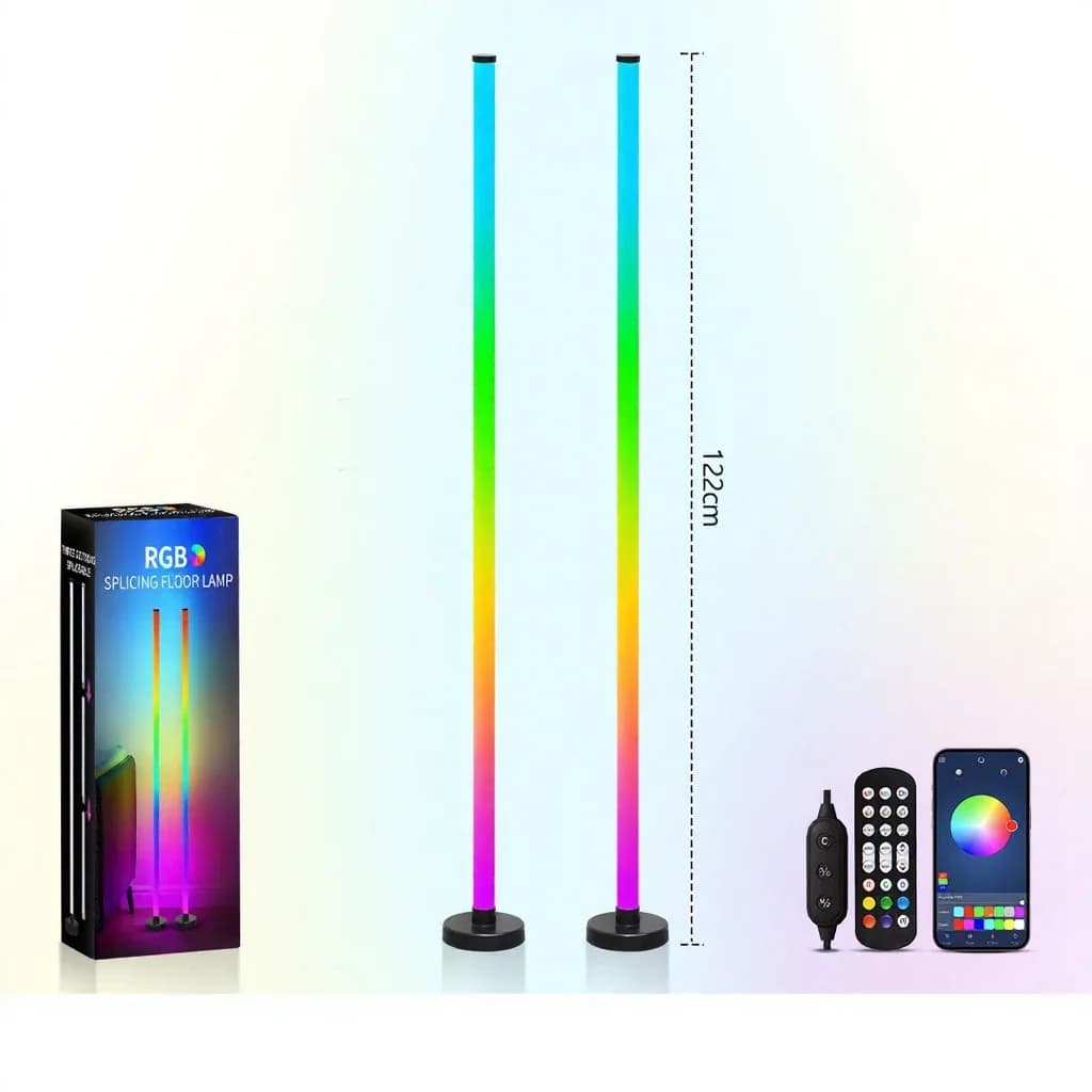 Đèn sàn RGB đồng bộ nhạc, phát sáng 360°, điều khiển App cho Gaming