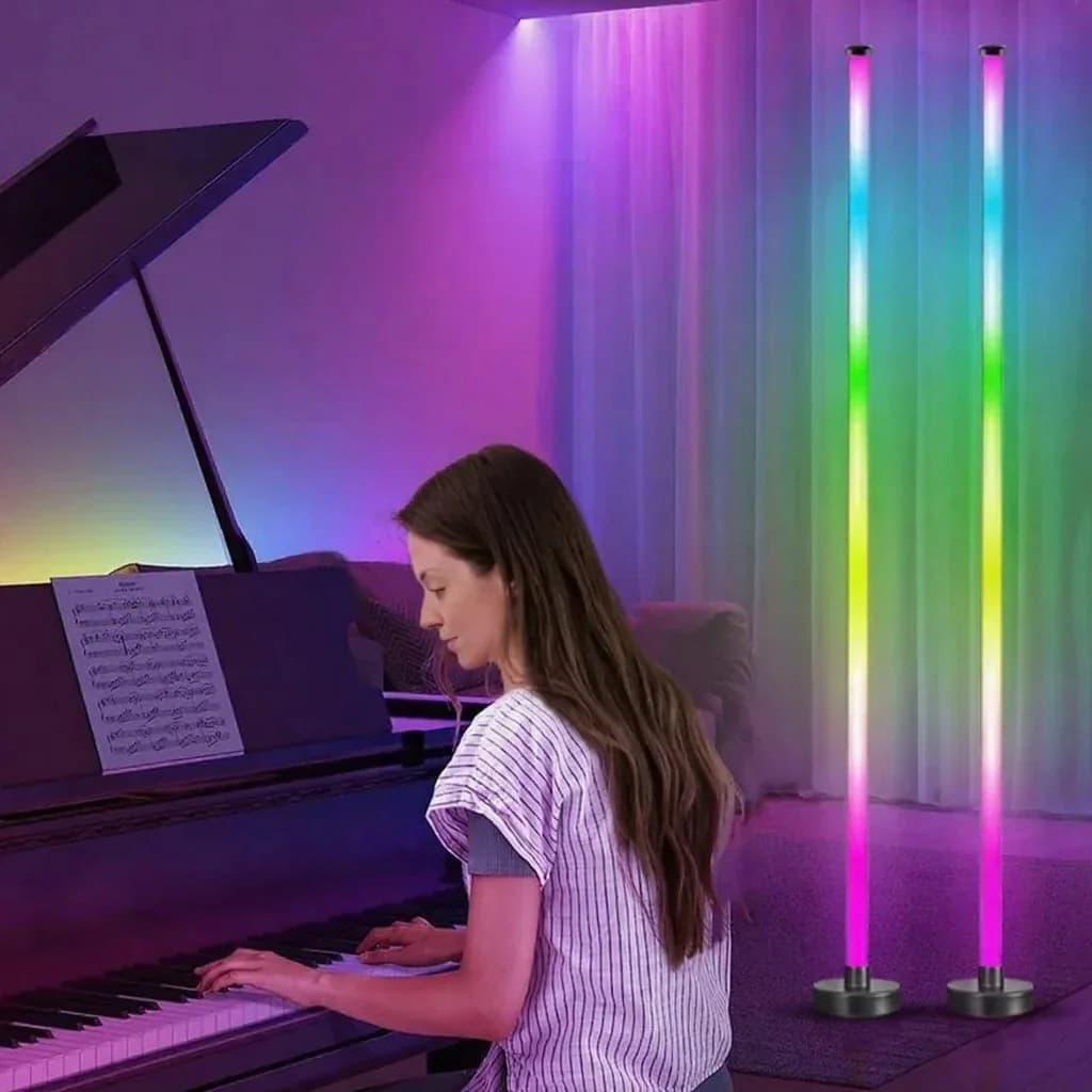 Đèn sàn RGB đồng bộ nhạc, phát sáng 360°, điều khiển App cho Gaming