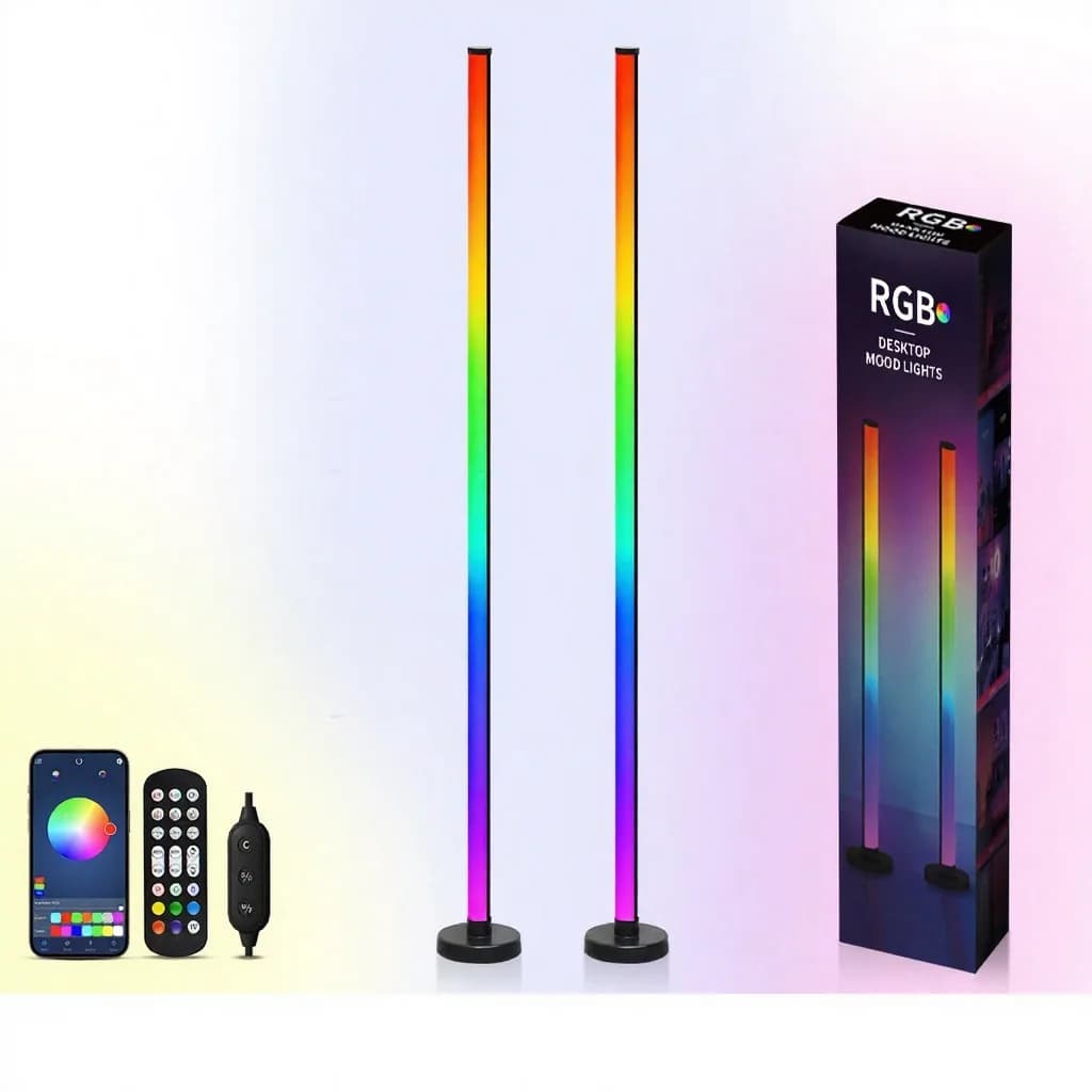 Đèn đứng RGB đồng bộ nhạc, điều khiển qua App và Remote