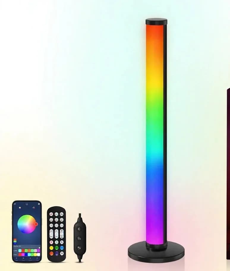 Đèn bàn LED RGB phản ứng âm thanh, điều khiển qua ứng dụng