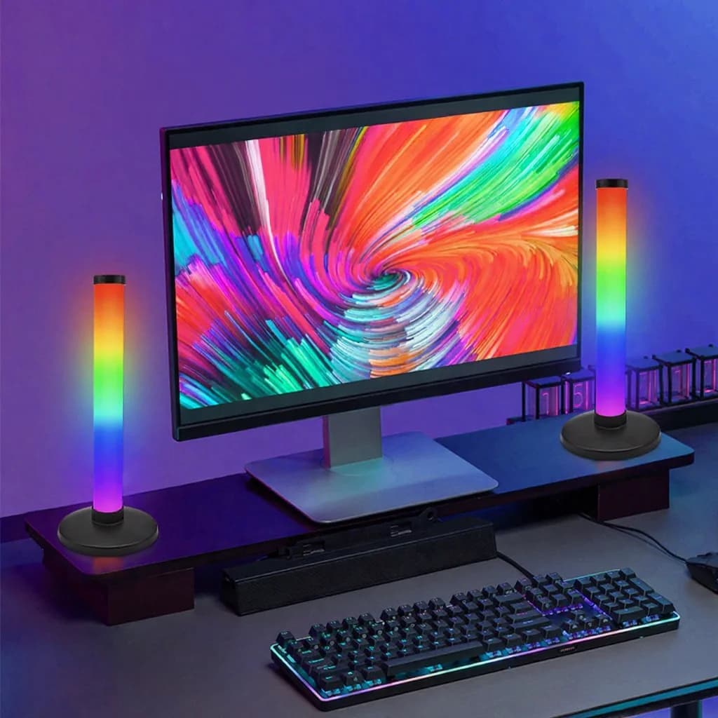 Đèn LED RGB Đồng Bộ Âm Thanh & Điều Khiển App Cho Bàn