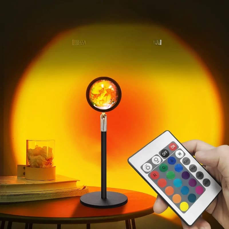 Đèn Chiếu Hình Hoàng Hôn USB RGB Trang Trí Bàn
