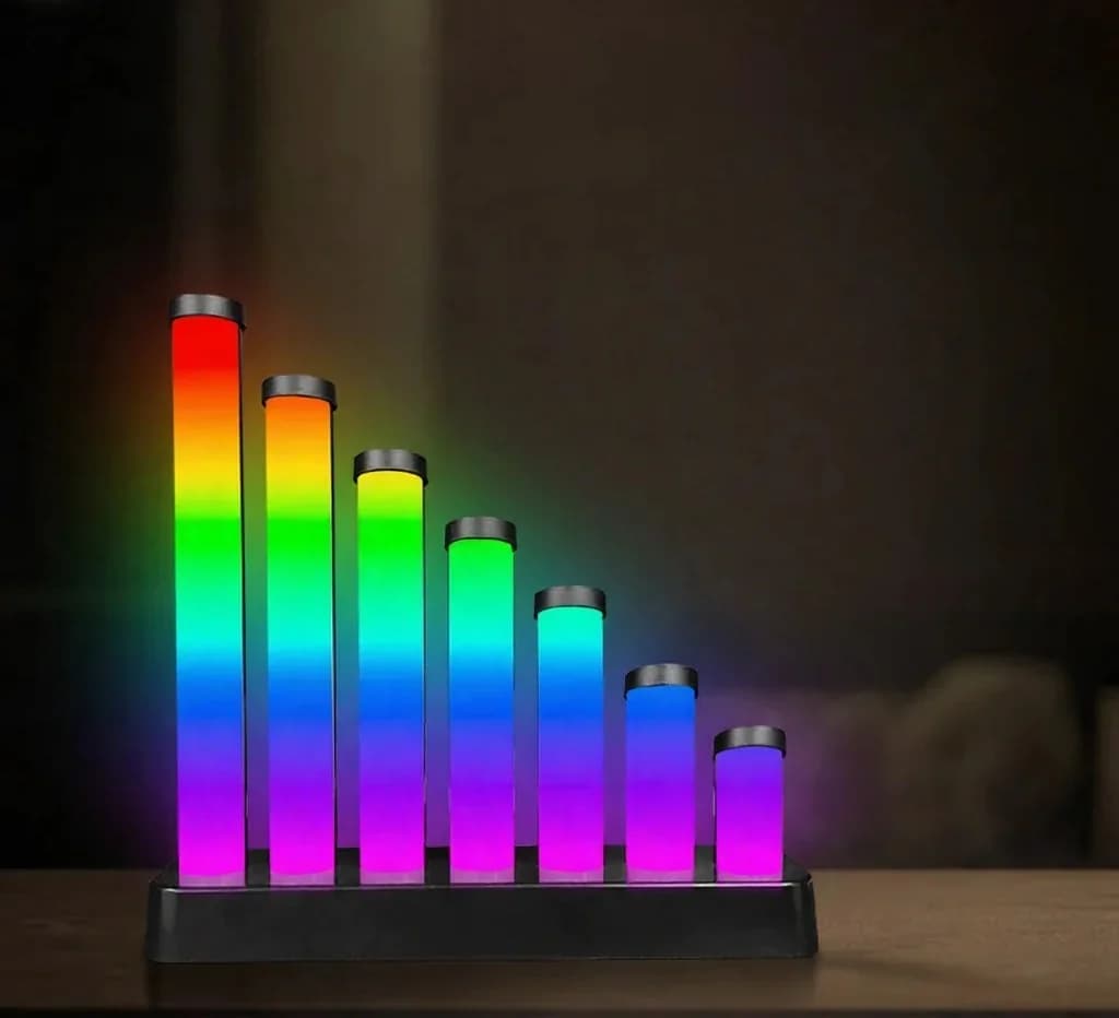 Đèn LED RGB Để Bàn Phản Ứng Âm Thanh, Điều Khiển App