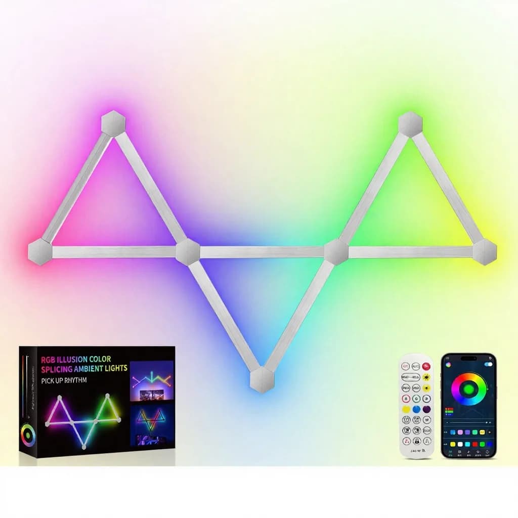 Đèn LED tường thông minh RGB ghép nối, điều khiển App & đồng bộ nhạc