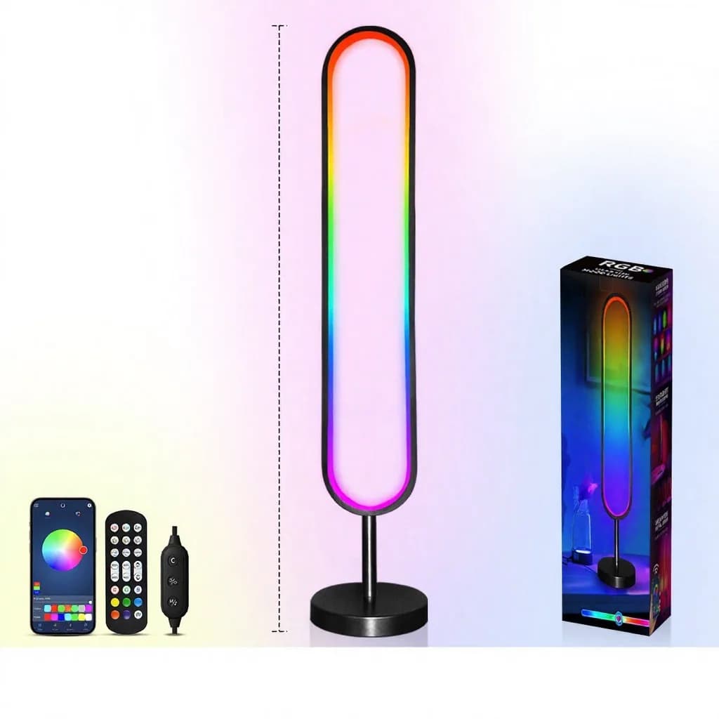 Đèn đứng RGB hình chữ U, phản ứng âm thanh, điều khiển App