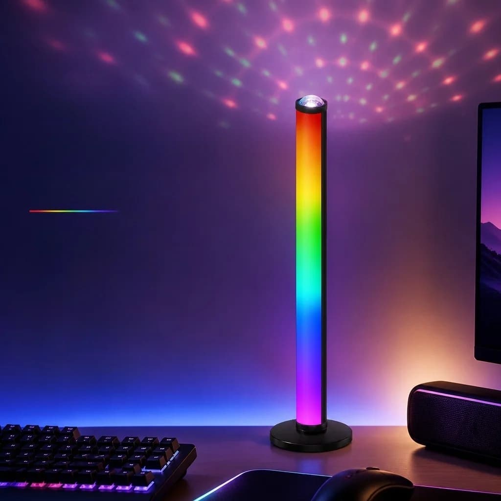 Đèn Chiếu Atmosphere RGB Đồng Bộ Nhạc & Điều Khiển Từ Xa