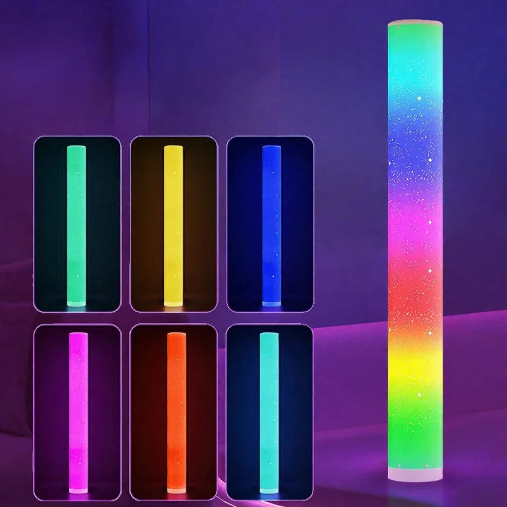 Đèn đứng LED RGB họa tiết sao, điều khiển Remote và App