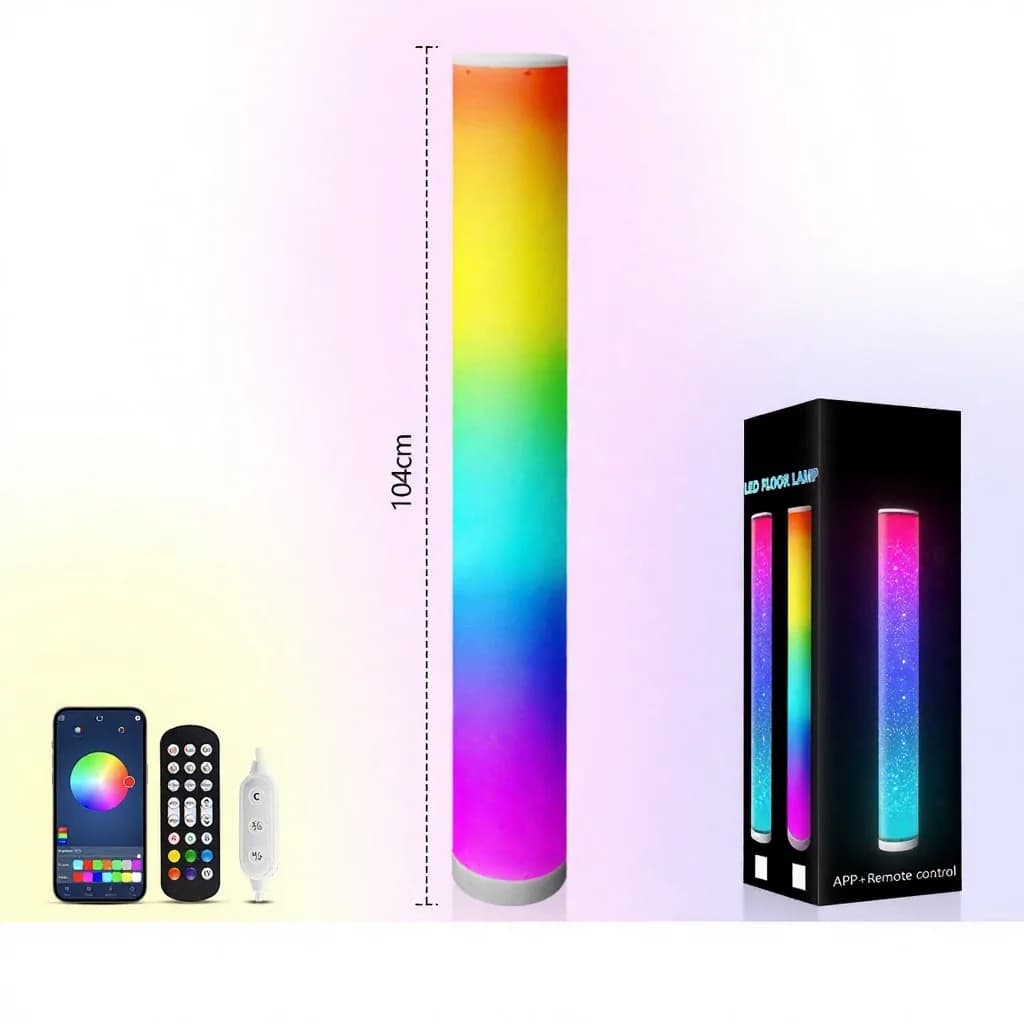 Đèn đứng trụ RGB điều khiển từ xa, đồng bộ nhạc cho trang trí nhà