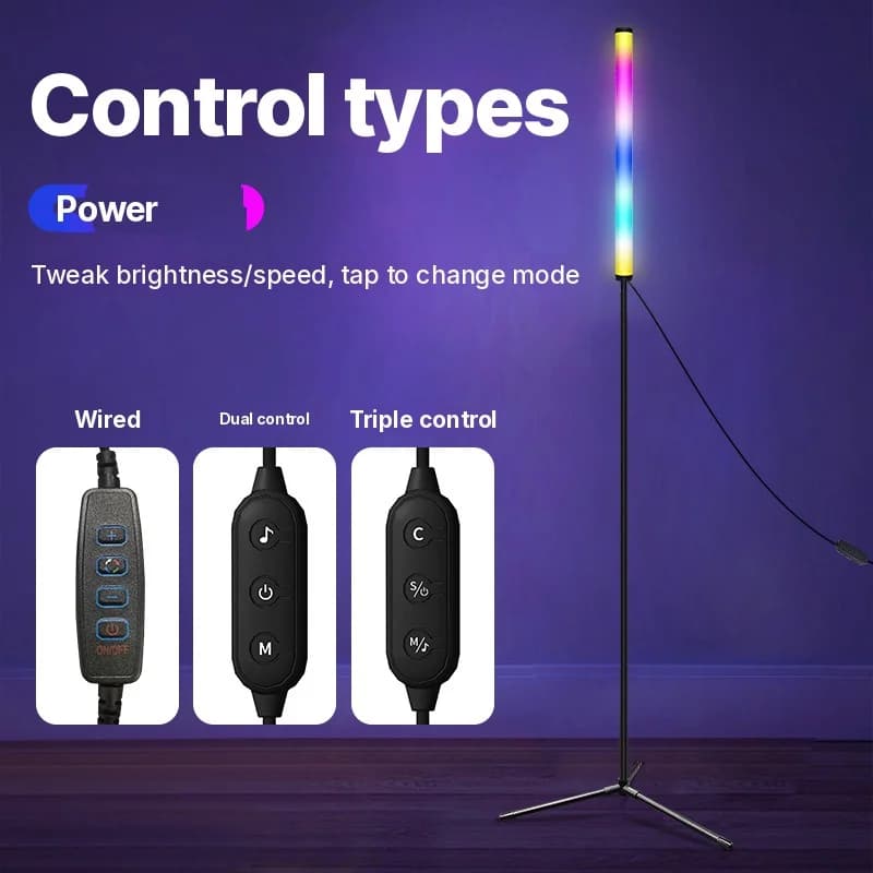 Đèn đứng đổi màu RGB đồng bộ nhạc và điều khiển ứng dụng