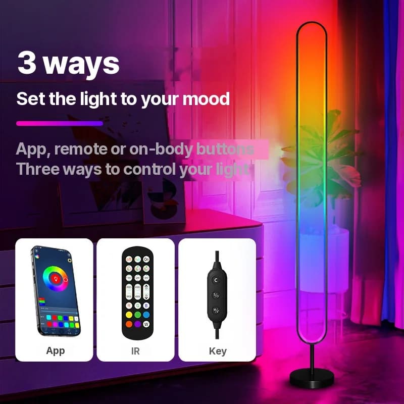 Đèn Atmosphere LED RGB Cảm Ứng Âm Thanh, Điều Khiển App