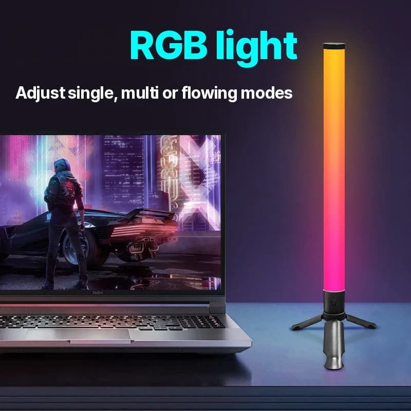 Đèn LED tripod để bàn đồng bộ nhạc hiệu ứng RGB
