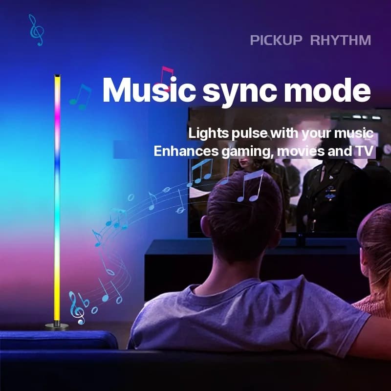 Đèn sàn LED góc RGB đồng bộ nhạc, điều khiển App và Remote