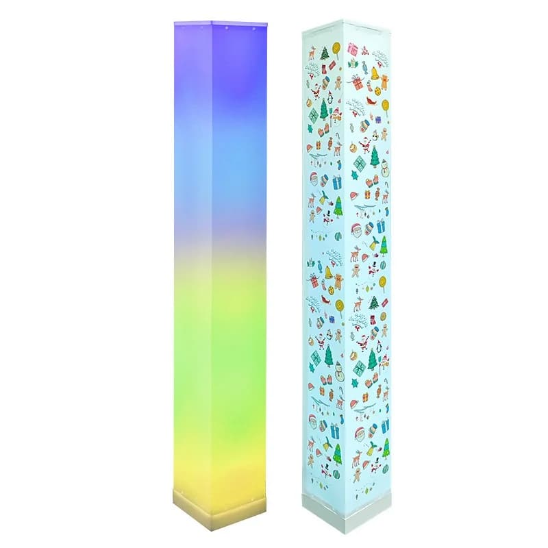 Đèn đứng vuông LED điều khiển từ xa, ánh sáng ambient cho phòng khách