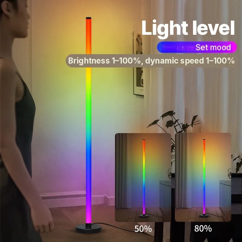 Đèn đứng ghép nối RGB đồng bộ nhạc và điều khiển ứng dụng