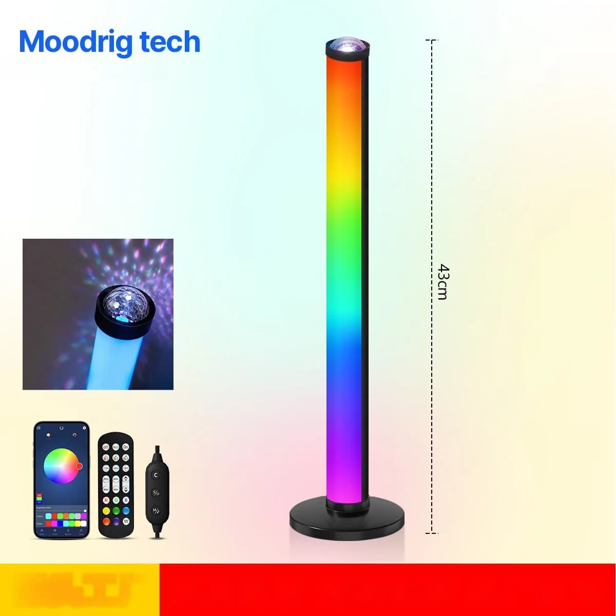 Đèn Chiếu Atmosphere RGB Đồng Bộ Nhạc & Điều Khiển Từ Xa