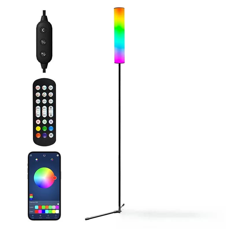 Đèn đứng chân máy ba RGB LED có điều khiển từ xa cho phòng ngủ, phòng khách