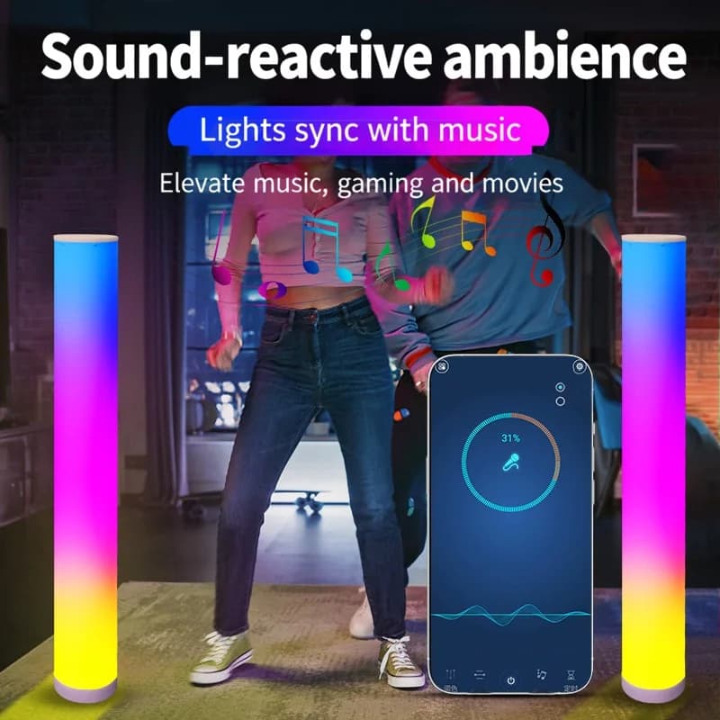 Đèn đứng RGB có điều khiển từ xa và ứng dụng cho phòng game