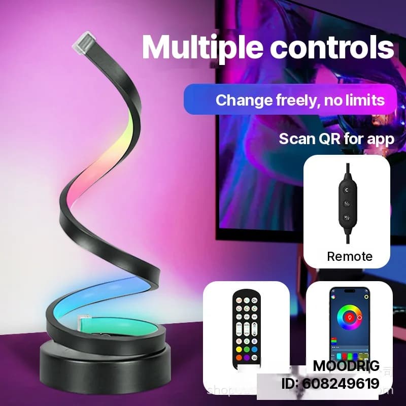 Đèn LED RGB Xoắn Ốc Phản Ứng Âm Thanh & Điều Khiển App