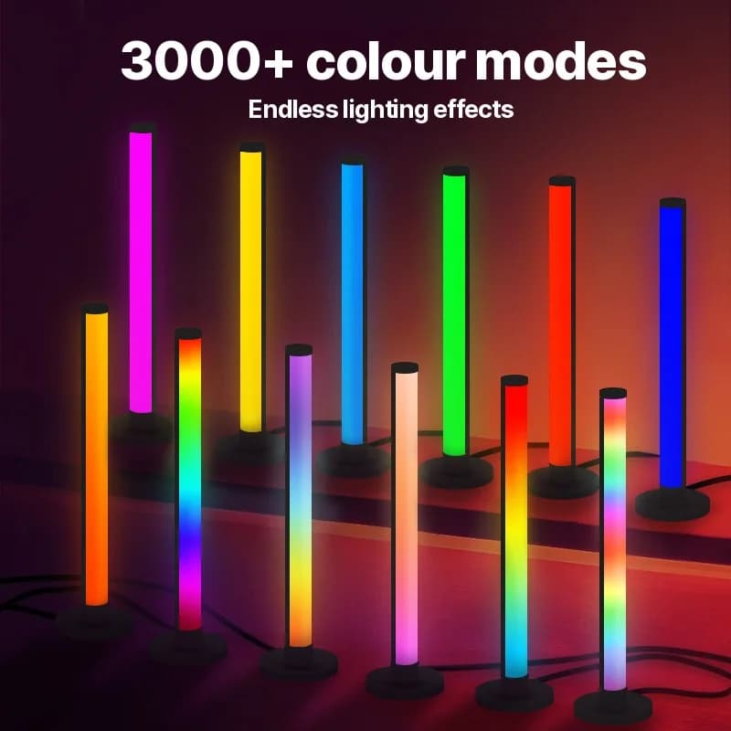 Đèn bàn LED RGB phản ứng âm thanh, điều khiển qua ứng dụng