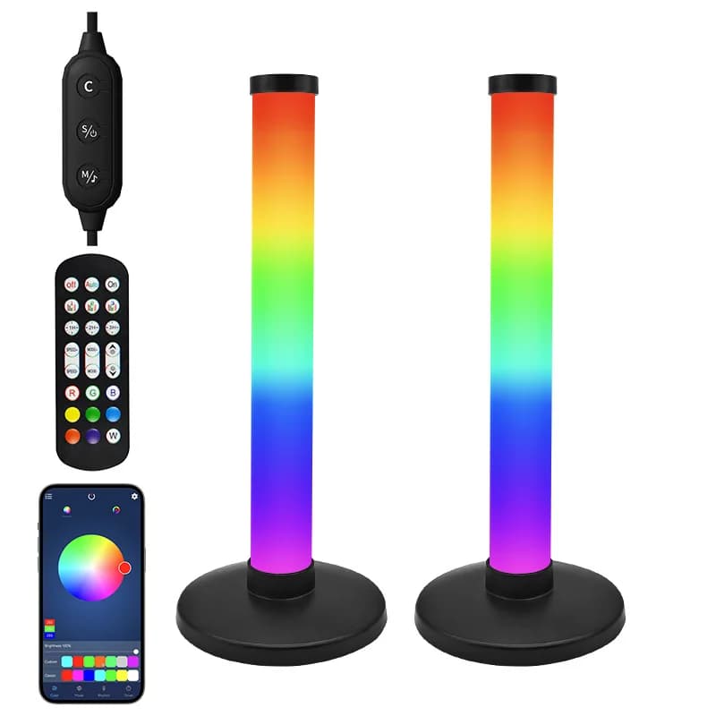 Đèn LED RGB Đồng Bộ Âm Thanh & Điều Khiển App Cho Bàn