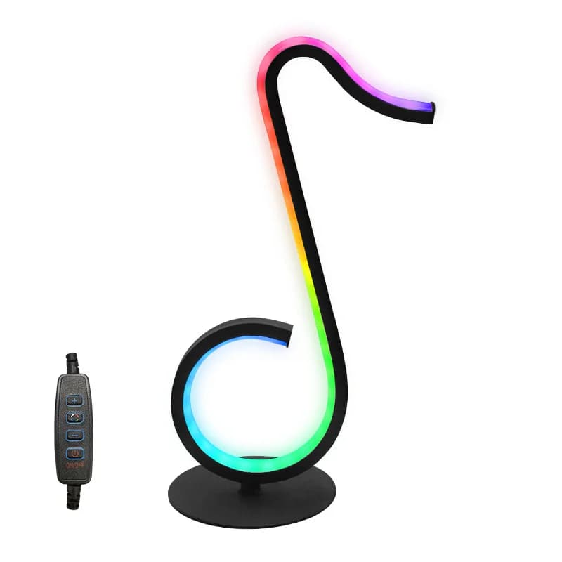 Đèn bàn USB hình nốt nhạc RGB có điều khiển từ xa