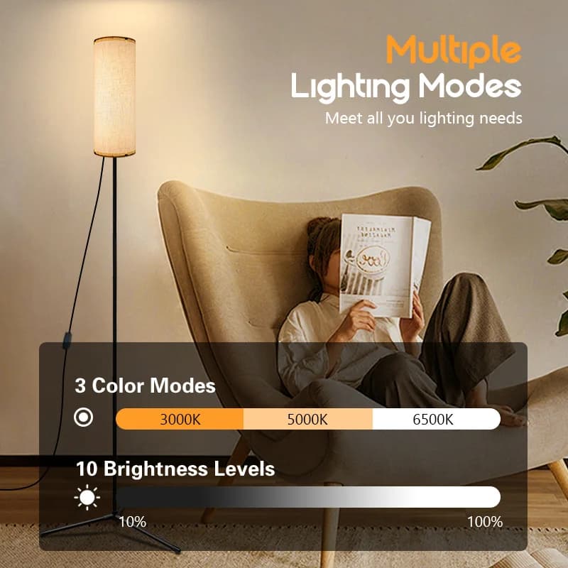 Đèn đứng LED chụp vải, ánh sáng ba màu có thể điều chỉnh độ sáng